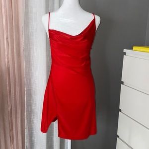 Mini red dress